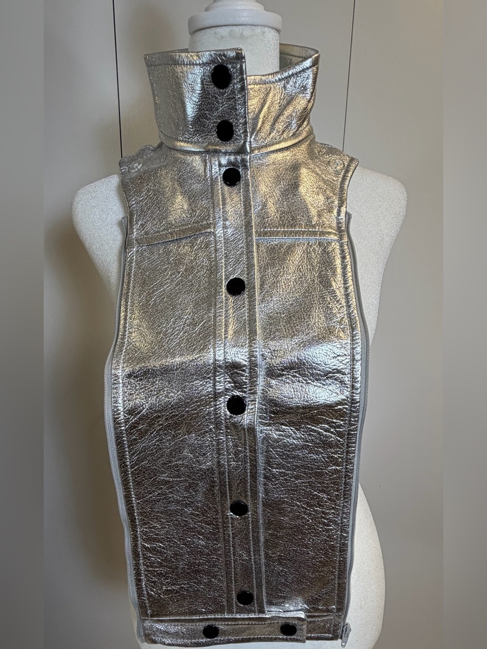Veronica Beard Dickey Silver Leather